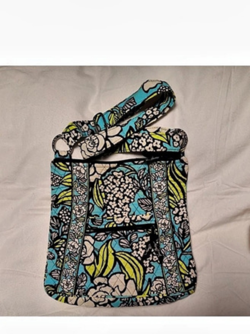 Vera Bradley Floral Crossbody Bag in Blue & Green